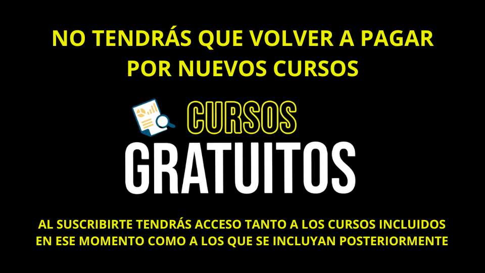 Acceso a todos los cursos que se incluyan en el futuro en la plataforma Acceso a todos los cursos que se incluyan en el futuro en la plataforma